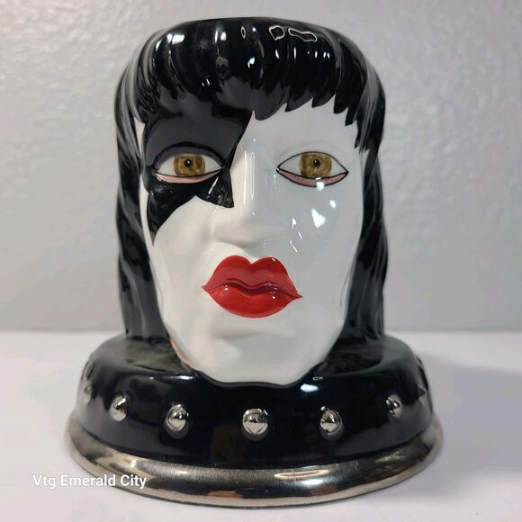 Vtg Kiss The STARCHILD Ceramic Face Mug By Spencer 2002 X Large Coffee Cup 3D - Picture 16 of 16